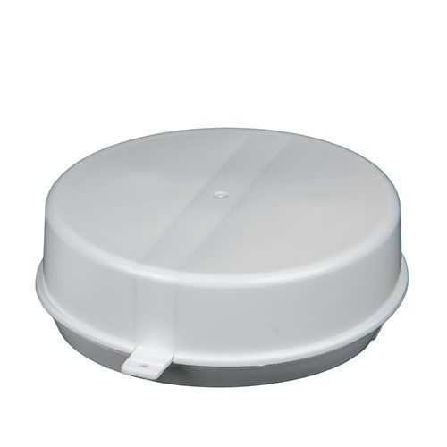 Snap plastic cap to seal drum